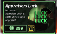 Appraisers Luck